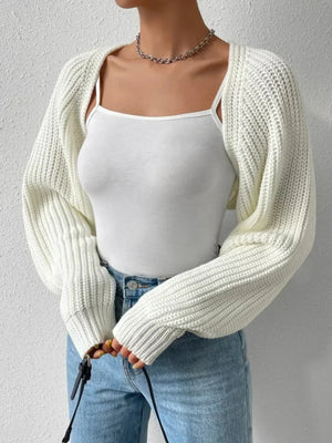 Ribbed Knit Shrug Sweater