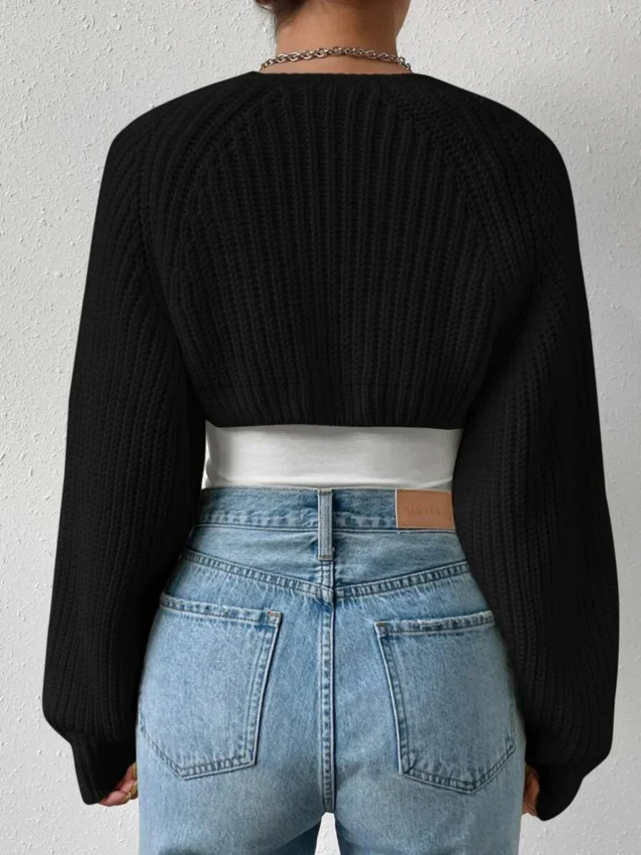Ribbed Knit Shrug Sweater