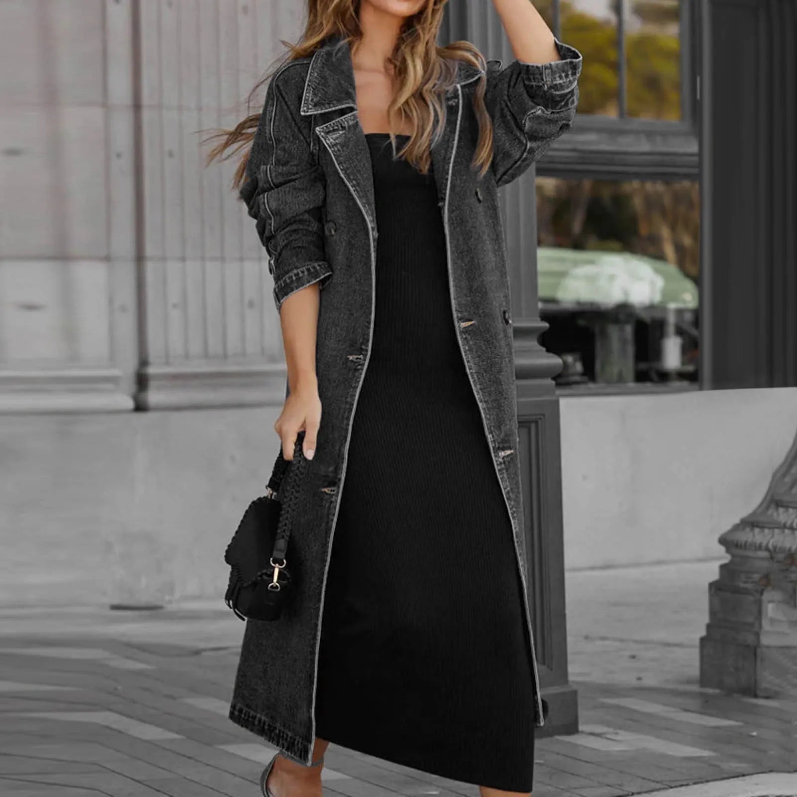 Vintage Long Jean Jacket