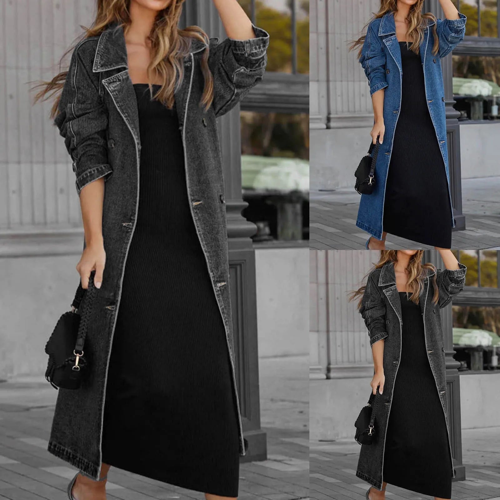 Vintage Long Jean Jacket